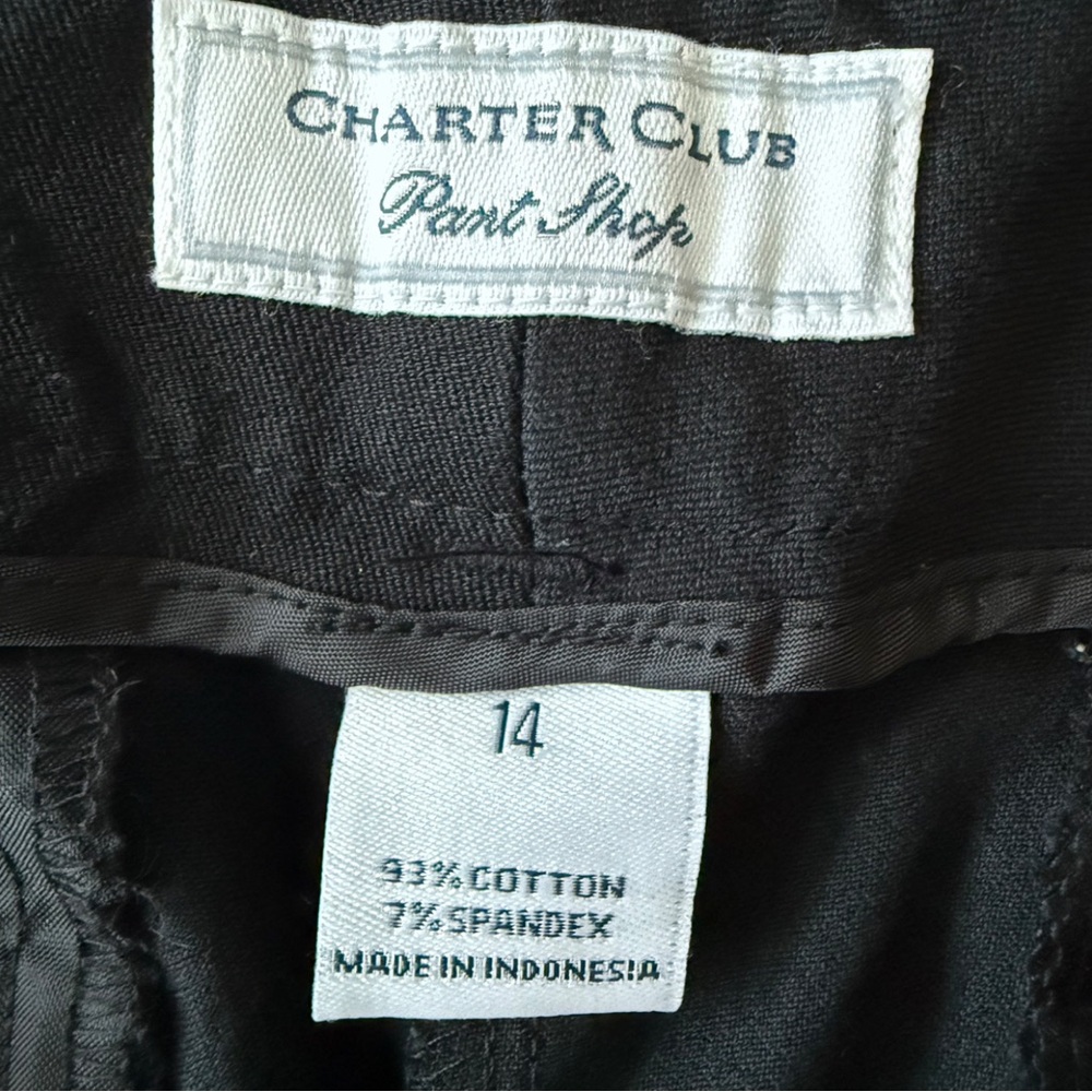 Charter Club NWT Lexington Straight-Leg Pants 12 Petite Black - Picture 6 of 7
